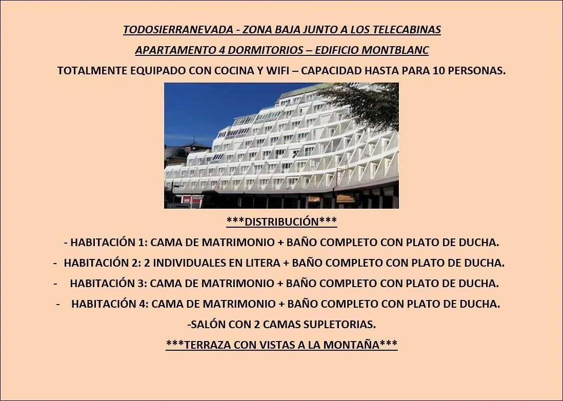 Todosierranevada Zona Baja - Apartamentos De 4 Dormitorios - Junto A Los Telecabinas Sierra Nevada Apartment
